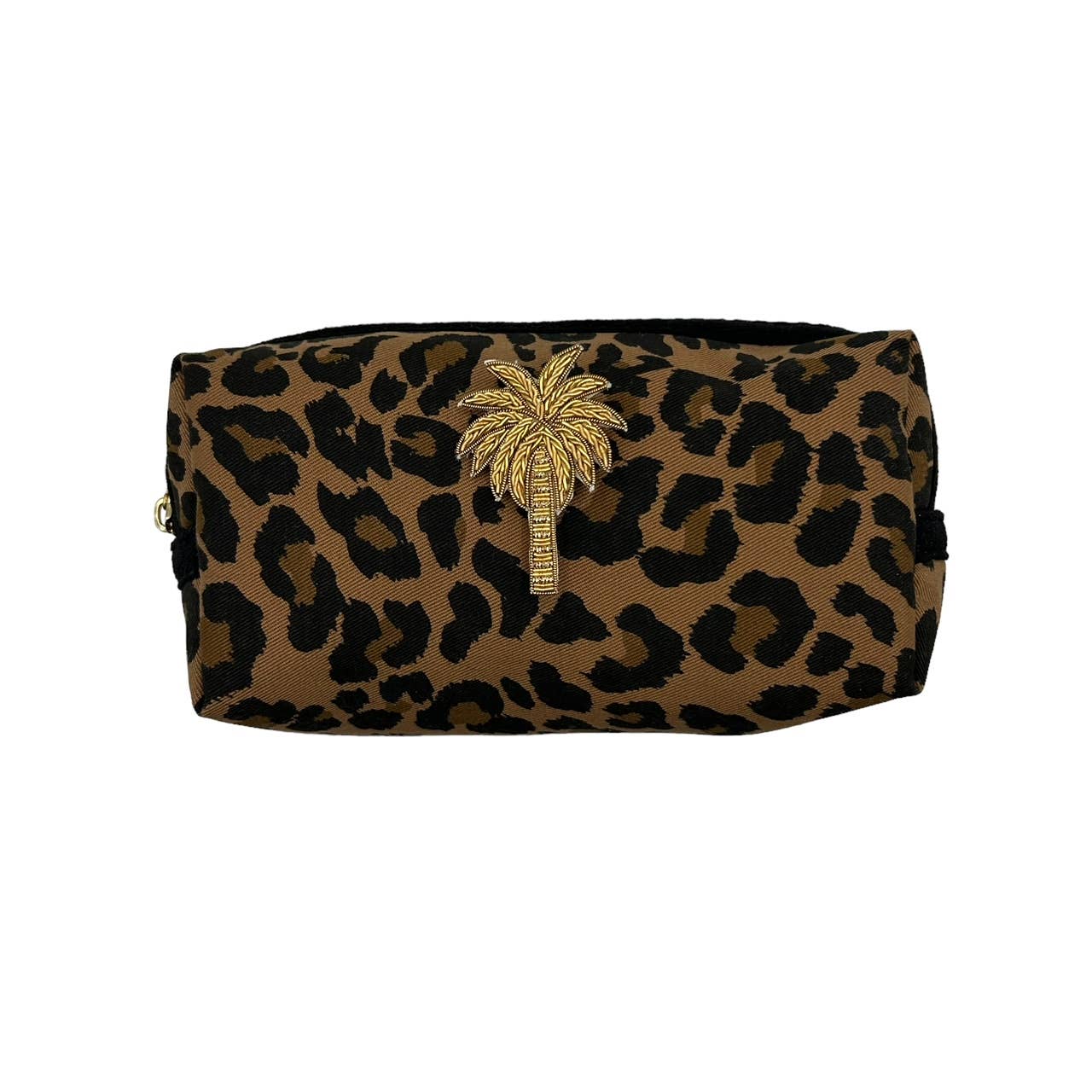 Small Leopard Print Make-Up Bag & Palm Pin