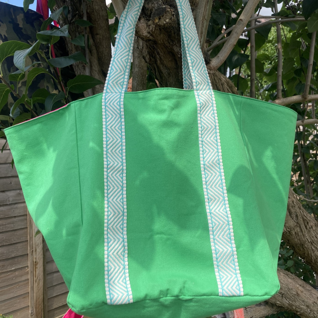 Green Large Beach Bag