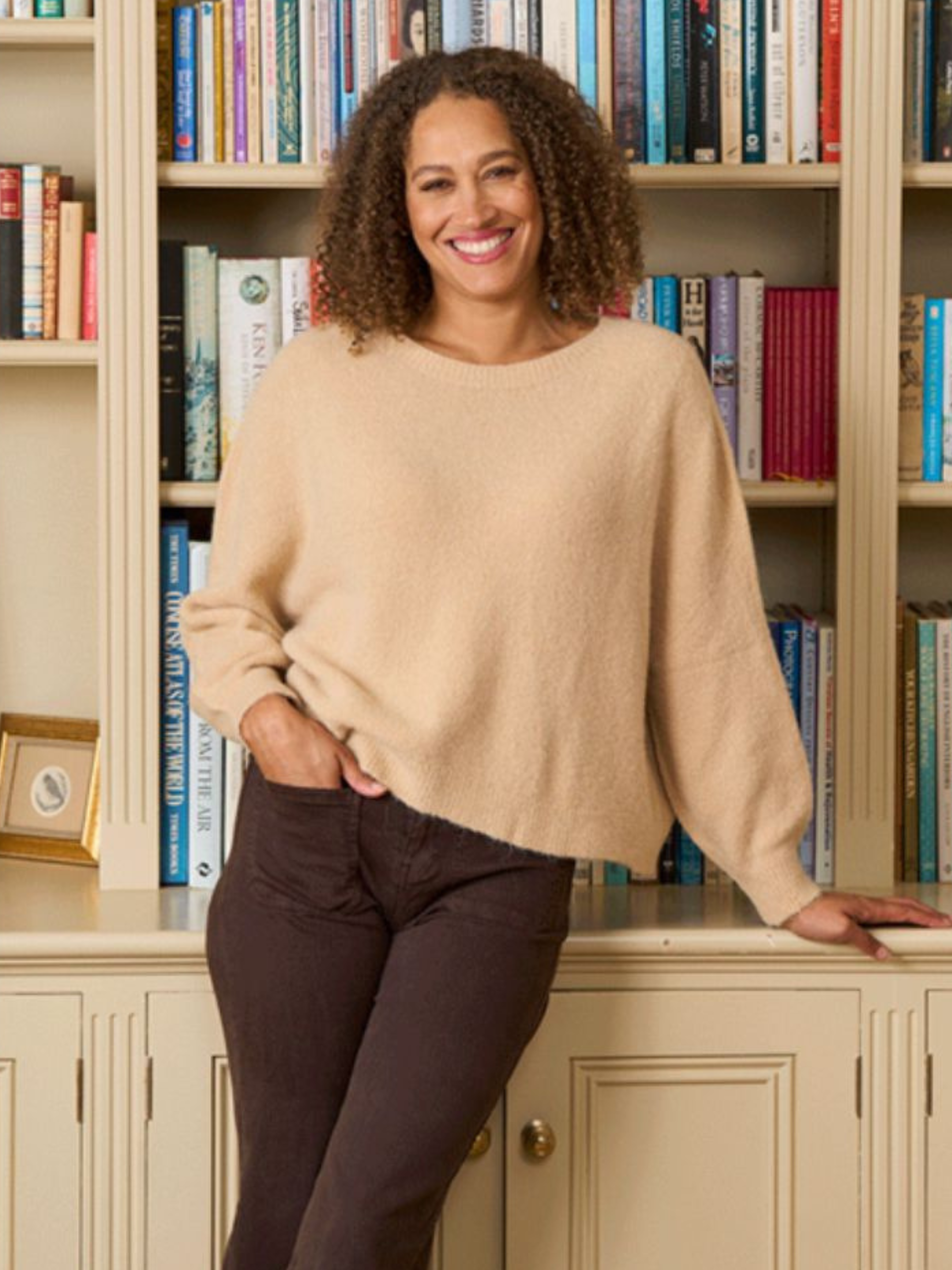 Bettina Short Alpaca Jumper In Butterscotch