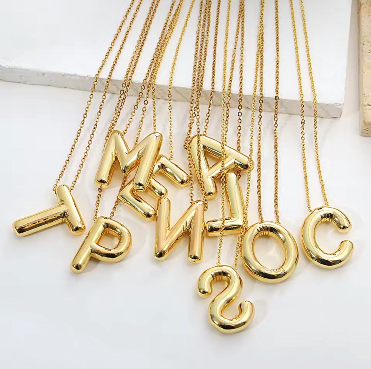 TORIA LEE | Gold Alphabet Necklace