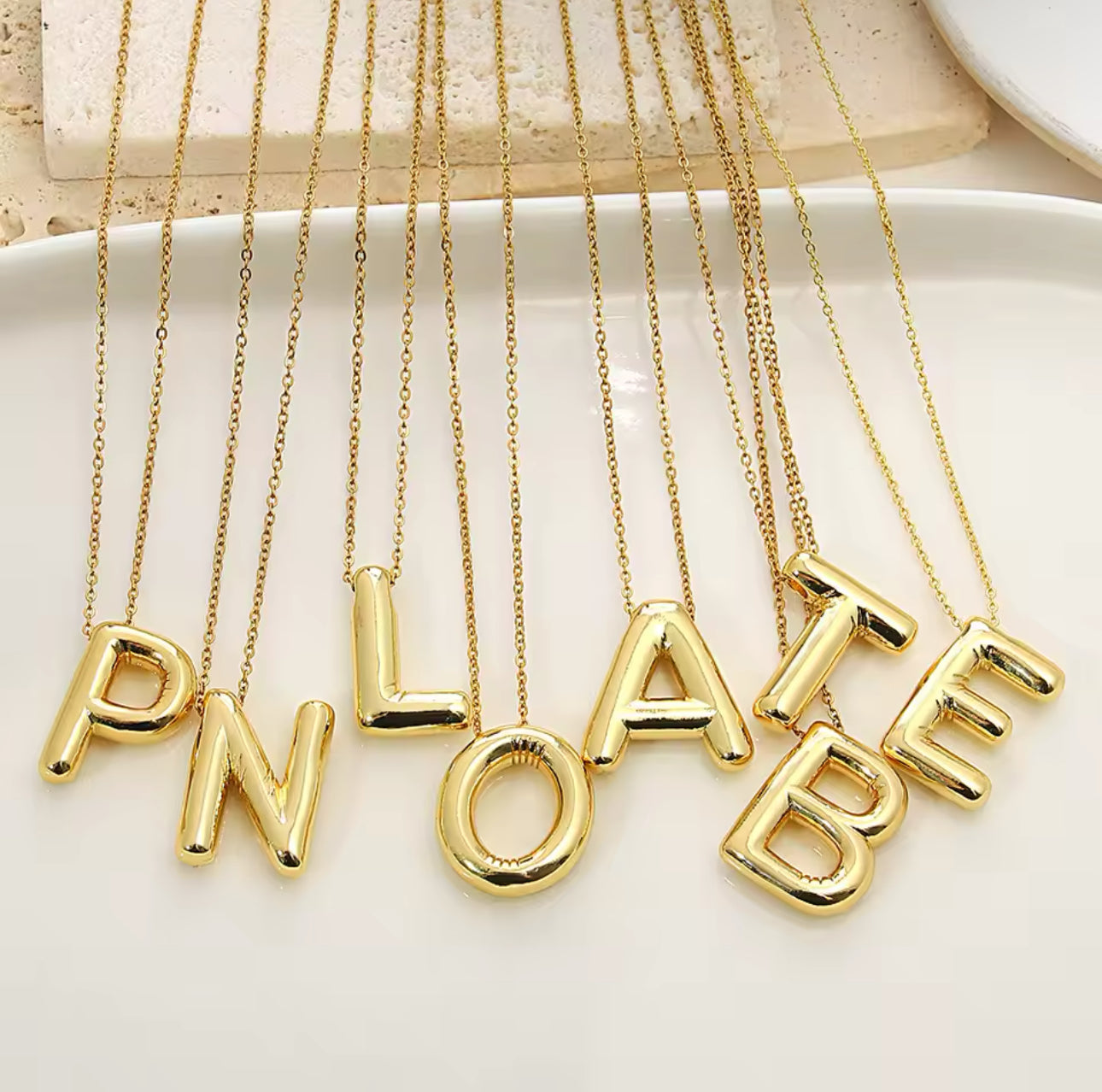 TORIA LEE | Gold Alphabet Necklace