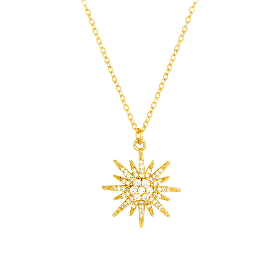 Pria Gold Starburst Necklace