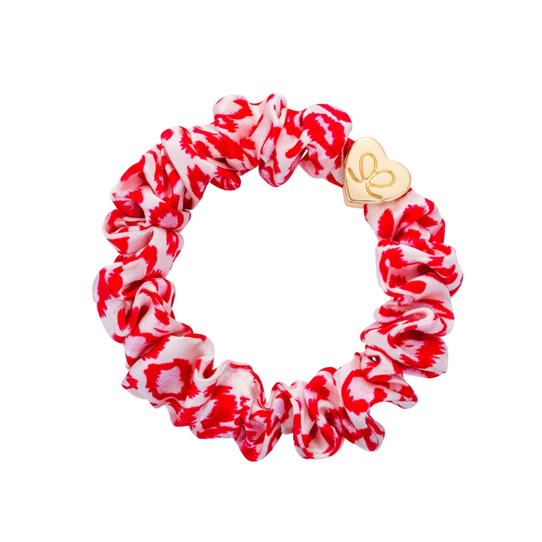 Red Leopard Silk Scrunchie By Eloise