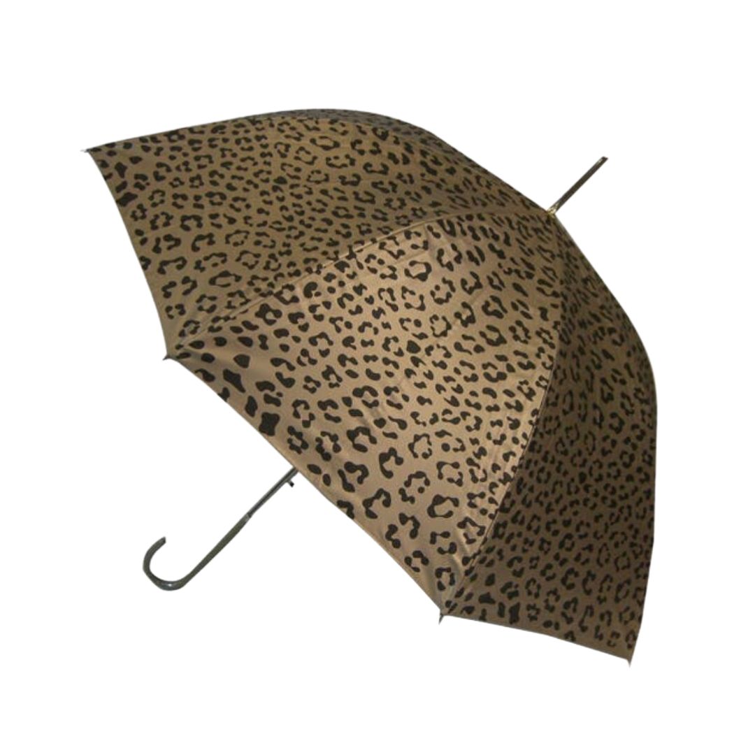 Metallic Animal Print Umbrella Gold Soaked