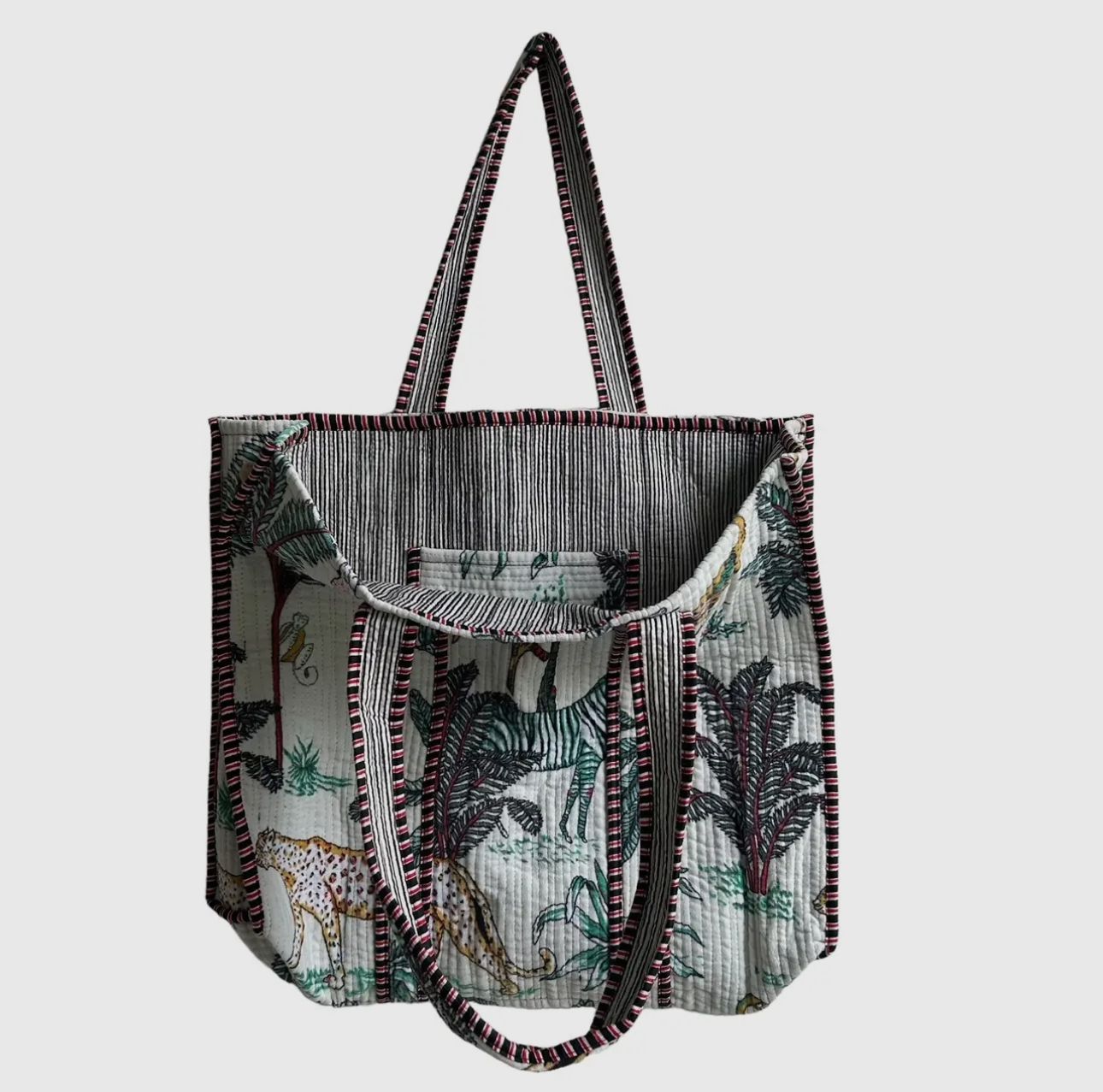 PREORDER Green Jungle Quilted Tote Bag
