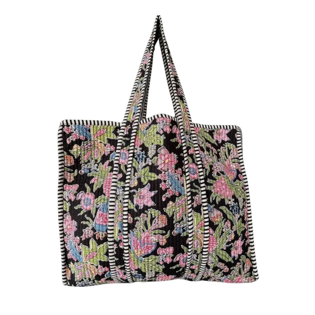 Floral Indian Handmade Cotton Tote Bag