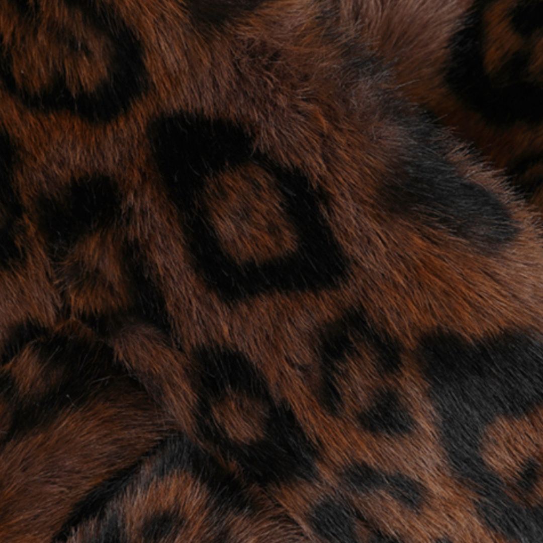 Faux Fur Animal Scarf Brown